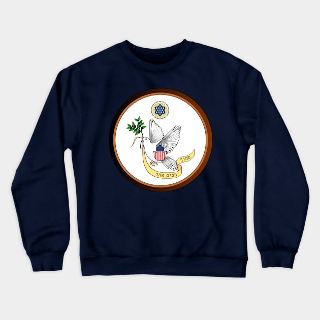 Great Seal of Medinat America (border) Crewneck Sweatshirt by JewWhoHasItAll